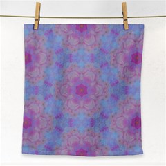 Pattern Pink Hexagon Flower Design Face Towel