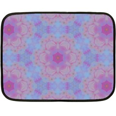 Pattern Pink Hexagon Flower Design Double Sided Fleece Blanket (Mini) 