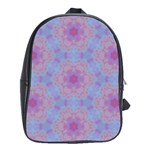 Pattern Pink Hexagon Flower Design School Bag (Large) Front