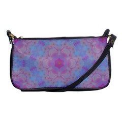 Pattern Pink Hexagon Flower Design Shoulder Clutch Bag by Simbadda