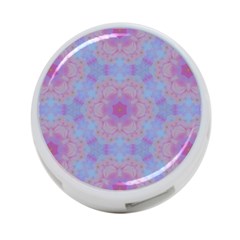 Pattern Pink Hexagon Flower Design 4-port Usb Hub (two Sides) by Simbadda