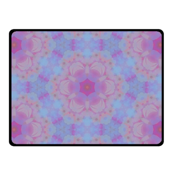 Pattern Pink Hexagon Flower Design Fleece Blanket (Small)