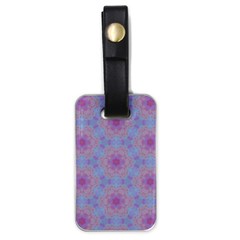 Pattern Pink Hexagon Flower Design Luggage Tags (One Side) 