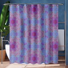 Pattern Pink Hexagon Flower Design Shower Curtain 60  x 72  (Medium) 