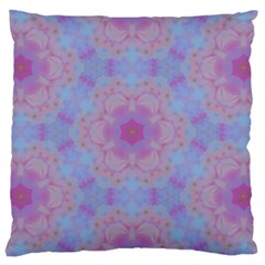 Pattern Pink Hexagon Flower Design Large Cushion Case (one Side) by Simbadda