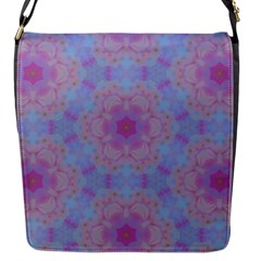 Pattern Pink Hexagon Flower Design Flap Closure Messenger Bag (S)