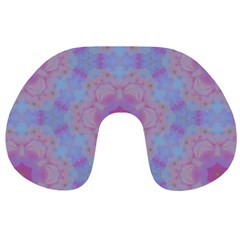 Pattern Pink Hexagon Flower Design Travel Neck Pillows