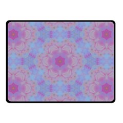 Pattern Pink Hexagon Flower Design Double Sided Fleece Blanket (Small) 