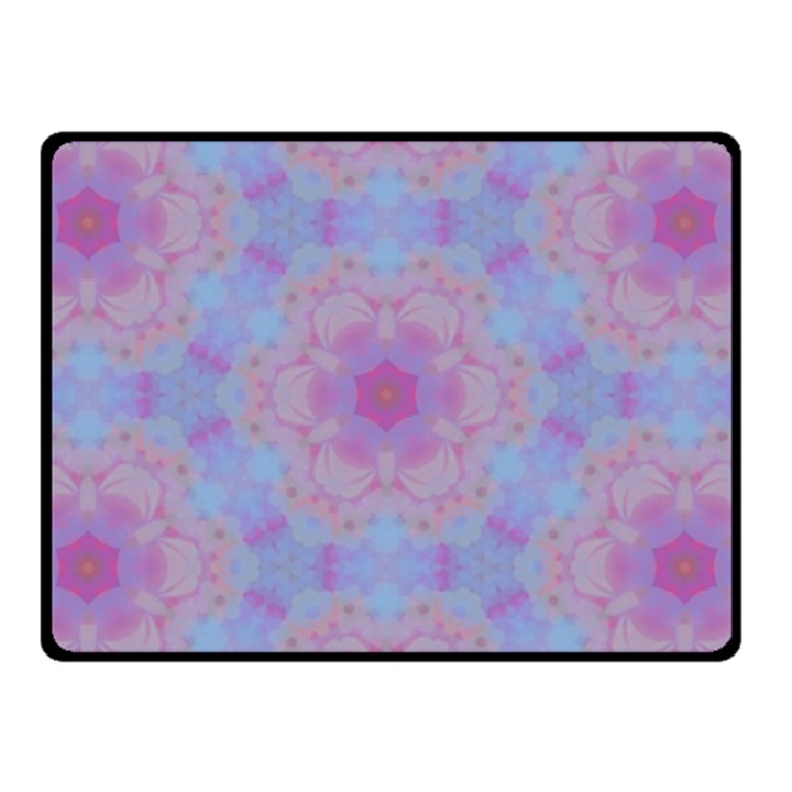 Pattern Pink Hexagon Flower Design Double Sided Fleece Blanket (Small) 