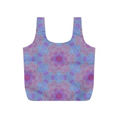 Pattern Pink Hexagon Flower Design Full Print Recycle Bag (S)