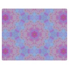 Pattern Pink Hexagon Flower Design Double Sided Flano Blanket (Medium) 