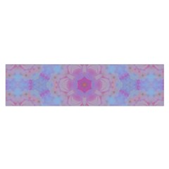 Pattern Pink Hexagon Flower Design Satin Scarf (oblong) by Simbadda