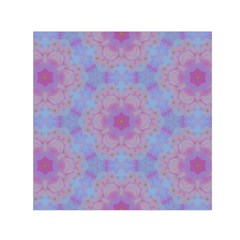 Pattern Pink Hexagon Flower Design Small Satin Scarf (Square)