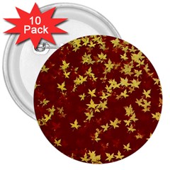 Background Design Leaves Pattern 3  Buttons (10 Pack)  by Simbadda