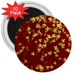 Background Design Leaves Pattern 3  Magnets (10 Pack)  by Simbadda