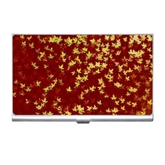 Background Design Leaves Pattern Business Card Holder