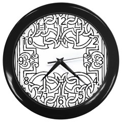 Grolier Antique Scroll Fruit Wall Clock (black) by Simbadda