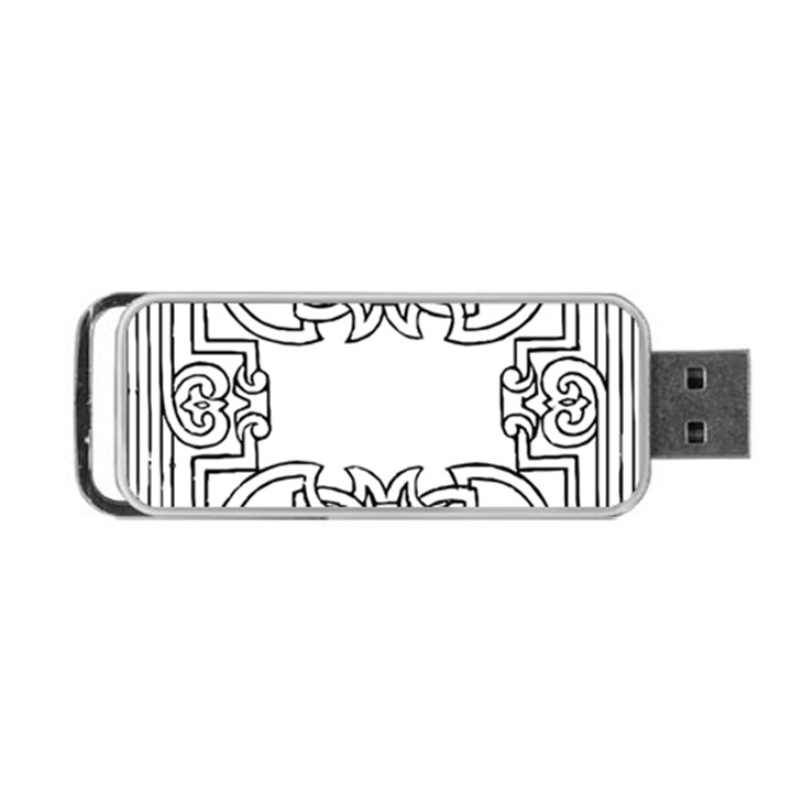 Grolier Antique Scroll Fruit Portable USB Flash (One Side)