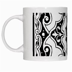 Holbein Floriated Antique Scroll White Mugs by Simbadda