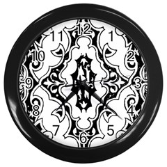 Holbein Floriated Antique Scroll Wall Clock (black) by Simbadda