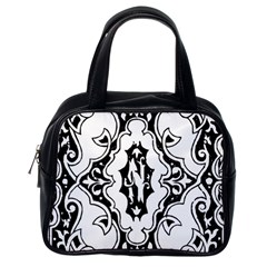 Holbein Floriated Antique Scroll Classic Handbag (one Side) by Simbadda