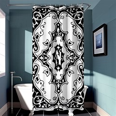 Holbein Floriated Antique Scroll Shower Curtain 36  X 72  (stall)  by Simbadda