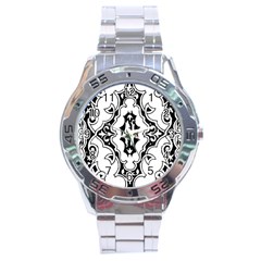 Holbein Floriated Antique Scroll Stainless Steel Analogue Watch by Simbadda