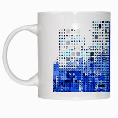 Skyline Skyscraper Abstract Points White Mugs by Simbadda