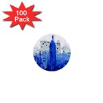 Skyline Skyscraper Abstract Points 1  Mini Buttons (100 pack)  Front