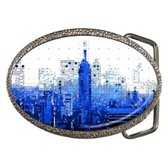 Skyline Skyscraper Abstract Points Belt Buckles by Simbadda