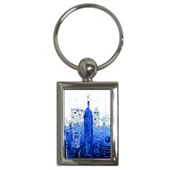 Skyline Skyscraper Abstract Points Key Chains (rectangle)  by Simbadda