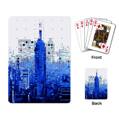 Skyline Skyscraper Abstract Points Playing Cards Single Design by Simbadda