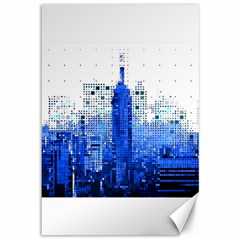 Skyline Skyscraper Abstract Points Canvas 12  X 18  by Simbadda