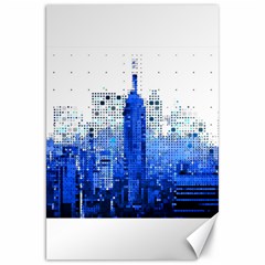 Skyline Skyscraper Abstract Points Canvas 20  X 30  by Simbadda