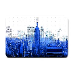 Skyline Skyscraper Abstract Points Small Doormat  by Simbadda