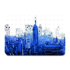 Skyline Skyscraper Abstract Points Plate Mats by Simbadda