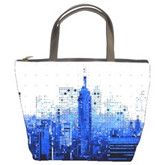 Skyline Skyscraper Abstract Points Bucket Bag