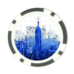 Skyline Skyscraper Abstract Points Poker Chip Card Guard (10 Pack)