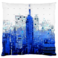 Skyline Skyscraper Abstract Points Large Cushion Case (one Side) by Simbadda