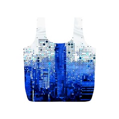 Skyline Skyscraper Abstract Points Full Print Recycle Bag (s) by Simbadda