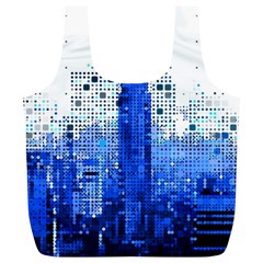 Skyline Skyscraper Abstract Points Full Print Recycle Bag (xl) by Simbadda