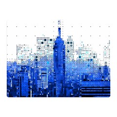 Skyline Skyscraper Abstract Points Double Sided Flano Blanket (mini)  by Simbadda