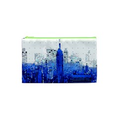 Skyline Skyscraper Abstract Points Cosmetic Bag (xs) by Simbadda