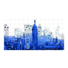 Skyline Skyscraper Abstract Points Satin Wrap by Simbadda