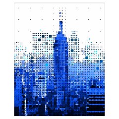 Skyline Skyscraper Abstract Points Drawstring Bag (small) by Simbadda