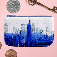 Skyline Skyscraper Abstract Points Large Coin Purse by Simbadda