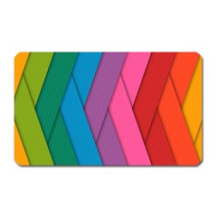 Abstract Background Colorful Strips Magnet (rectangular) by Simbadda