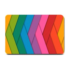 Abstract Background Colorful Strips Small Doormat  by Simbadda