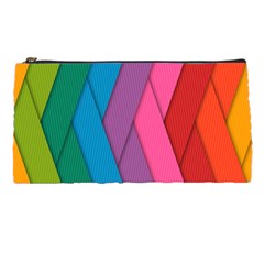 Abstract Background Colorful Strips Pencil Cases by Simbadda