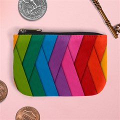 Abstract Background Colorful Strips Mini Coin Purse by Simbadda